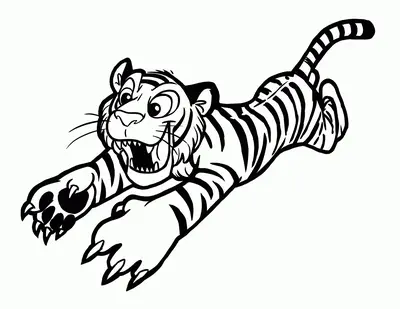 Springender Tiger