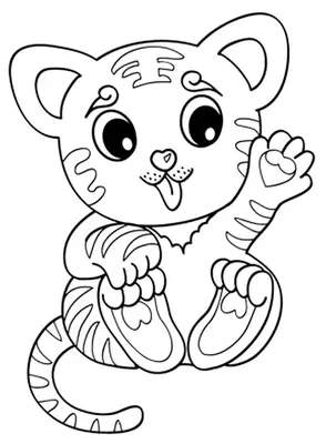 Winkendes Tigerbaby