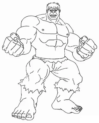 Hulk con los puños cerrados