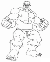 Hulk mit geballten Fäusten