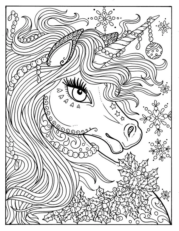 Adults Unicorn Coloring Page