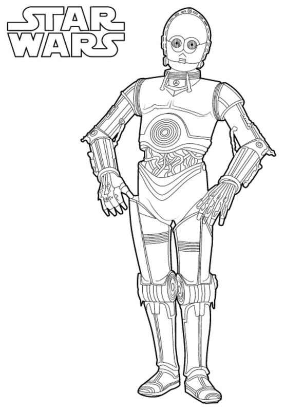 Star Wars C 3PO Coloring Page