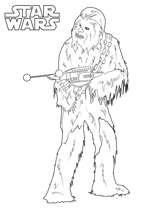 Coloriage Star Wars Chewbacca