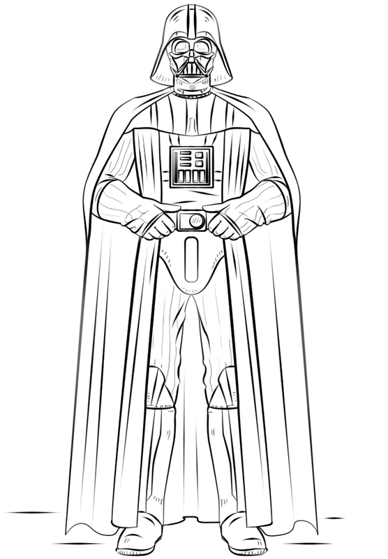 Dibujo para Colorear Star Wars Darth Vader