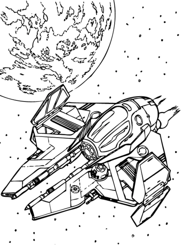 Star Wars Jedi Starfighter Coloring Page