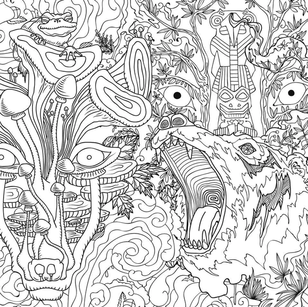 Adults Weird Ornaments Coloring Page