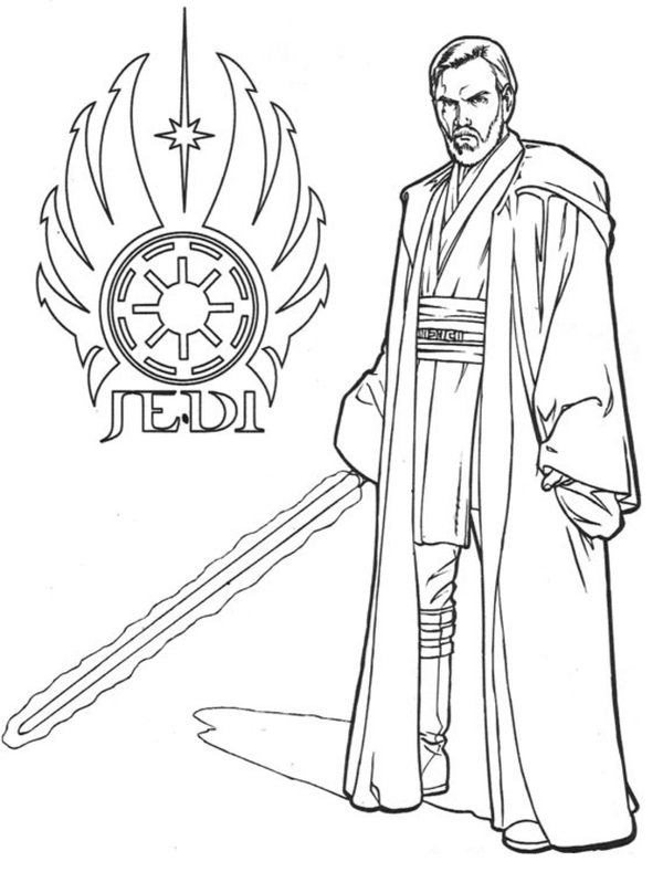 Star Wars Obi Wan Kenobi Ausmalbild