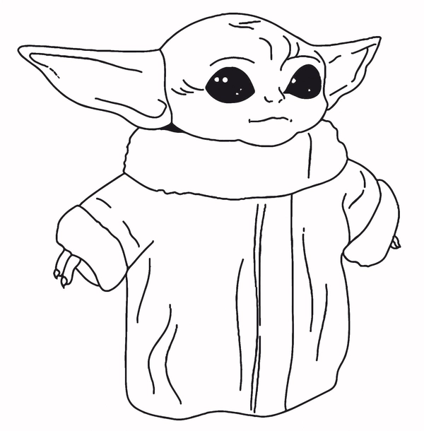 Dibujo para Colorear Star Wars Yoda