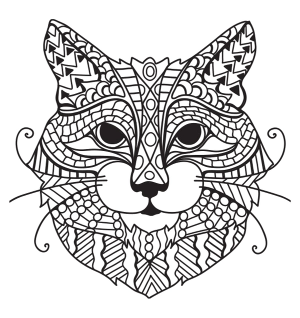 Dibujo para Colorear Cabeza de gato