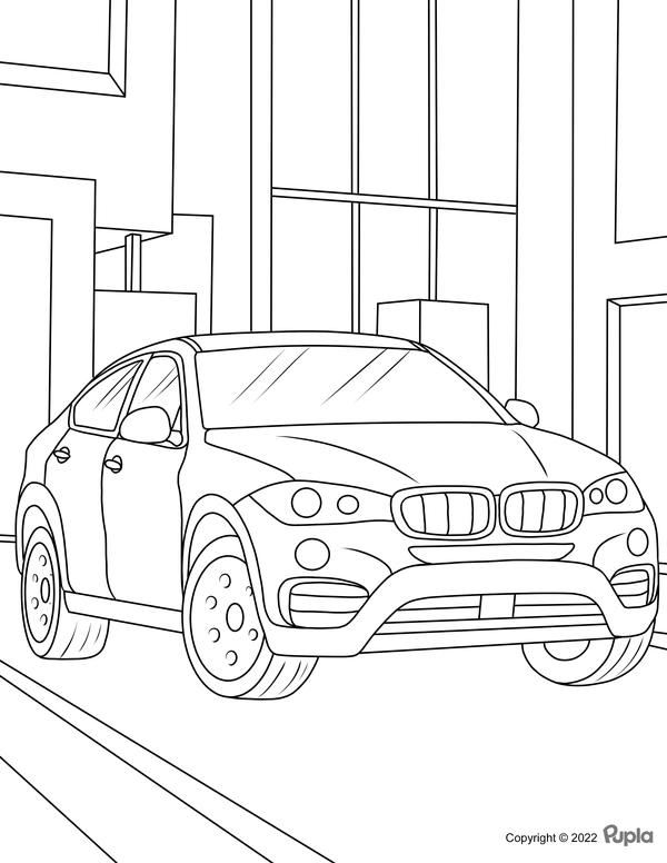 Cars BMW Coloring Page