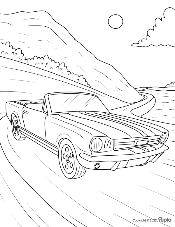🖍️ Coches Ford Mustang - Dibujo para Colorear Gratis para Imprimir - Pupla.com coches-ford-mustang-dibujo-para-colorear-gratis-para-imprimir-pupla-com