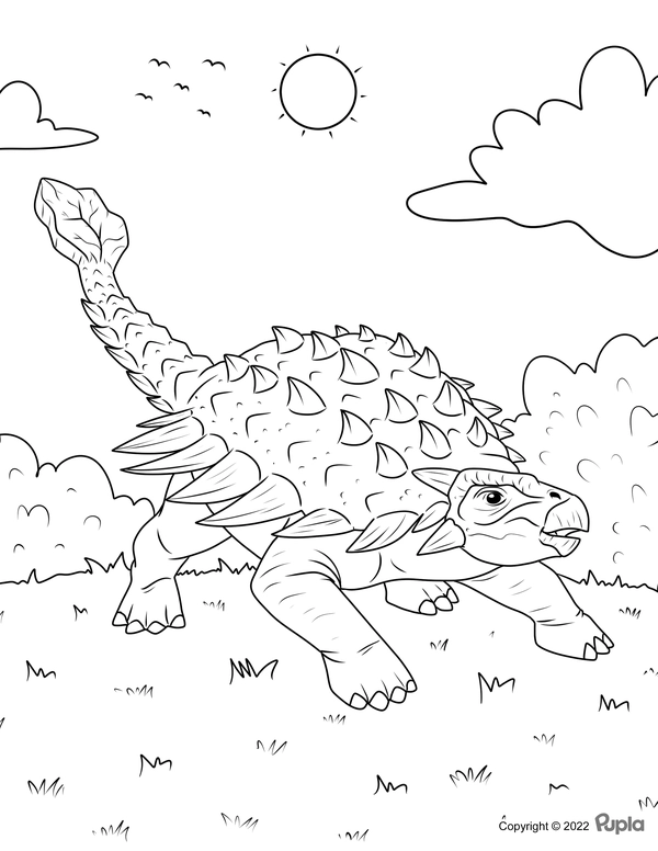 Ankylosaurus Coloring Page - Dinosaur Ankylosaurus.webp