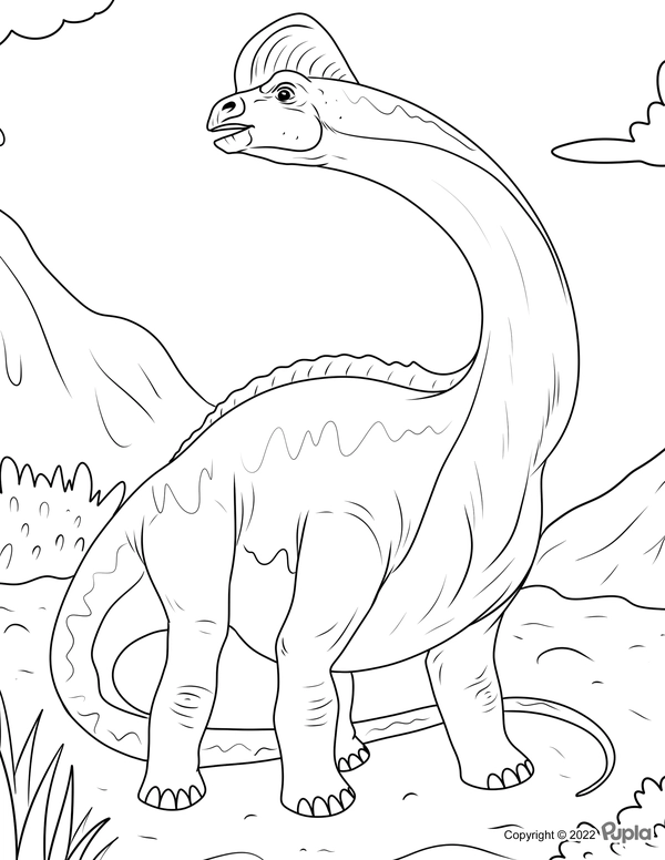 Dibujo para Colorear Dinosaurio Brachiosauris