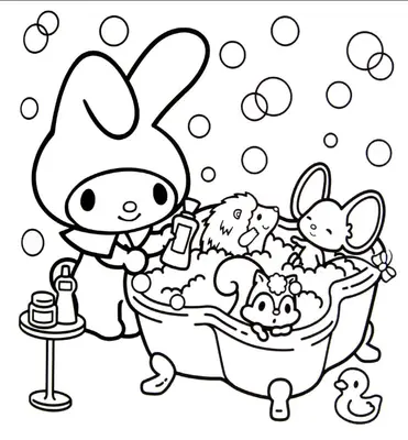 My Melody Baden & Seifenblasen