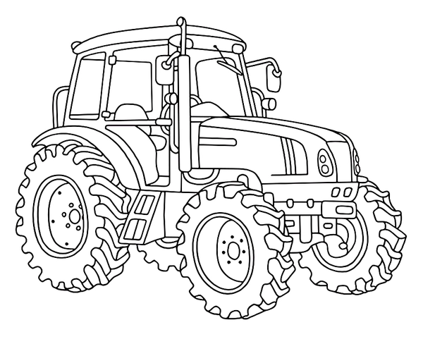 Cool Tractor Coloring Page