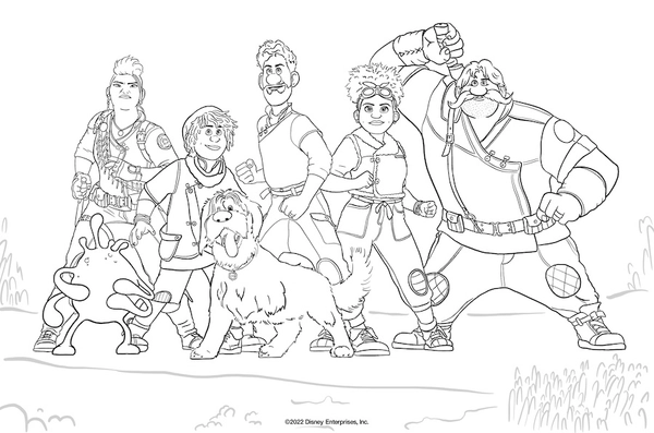 Strange World Group Coloring Page
