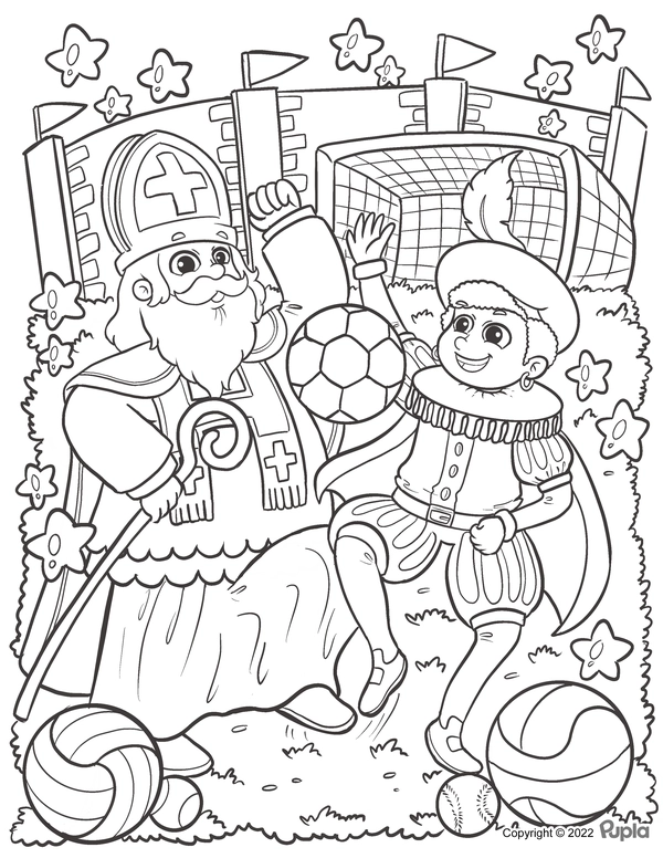 Sinterklaas & Piet aan het Sporten