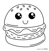 Hamburger kawaii facile et mignon