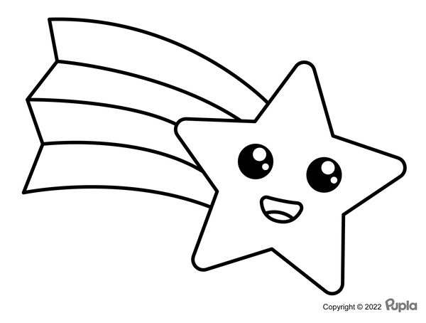 Star Easy and Cute Coloring Page
