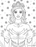 Princess with Flower Background
