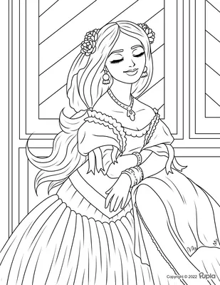 Princesa con los ojos cerrados