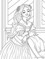 Princess with Eyes Closed