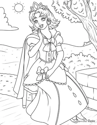 Princesse sur une chaise à l'extérieur