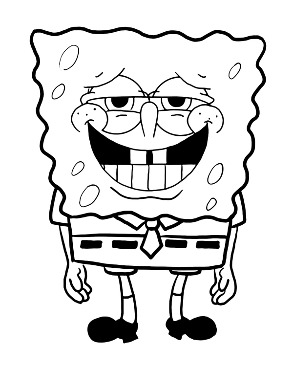 Spongebob sieht lustig aus Ausmalbild
