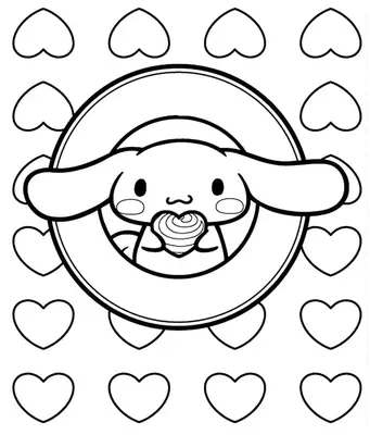 Cinnamoroll avec cœurs