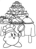 Kirby verkleed als Chefkok