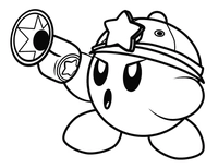 Kirby met een Pistool