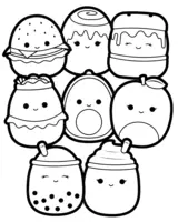 Collection d'aliments Squishmallows