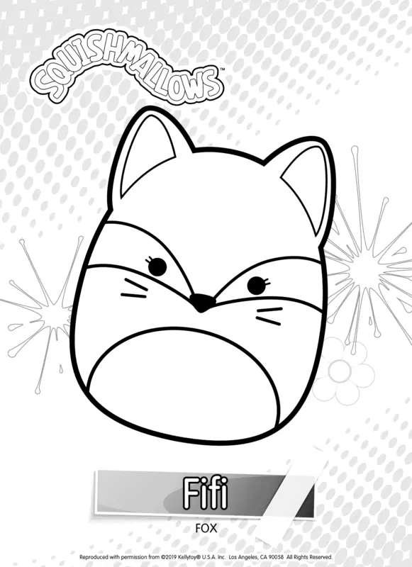 Squishmallows Fifi the Fox Ausmalbild