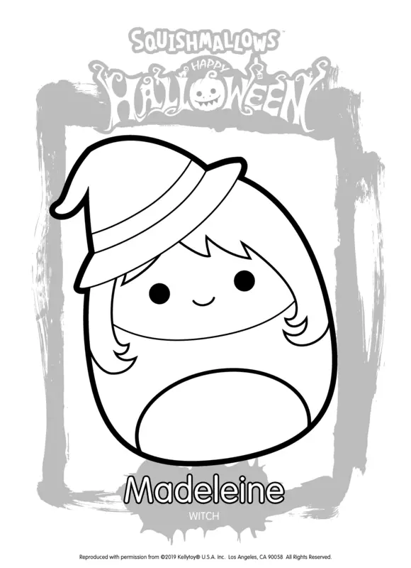 Coloriage Squishmallows Madeleine the Witch