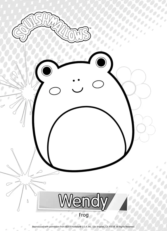 Squishmallows Wendy the Frog Coloring Page