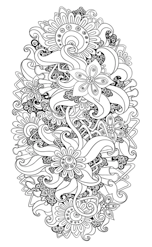 Flower Oval Coloring Page
