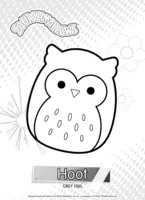 Squishmallows Hoot the Grey Owl