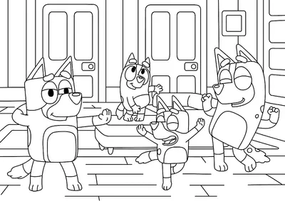 Bluey and Friends Dancing
