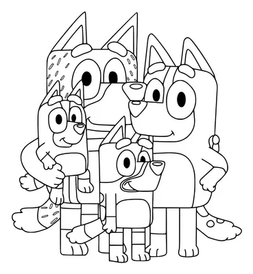 Bluey Family Pose