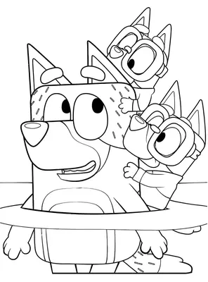 Bluey en el Agua