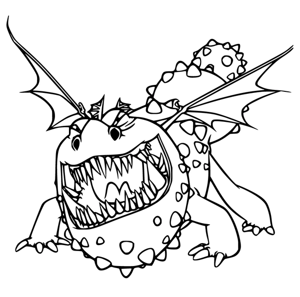 Dibujo para Colorear Cómo entrenar a tu dragón Gronkel