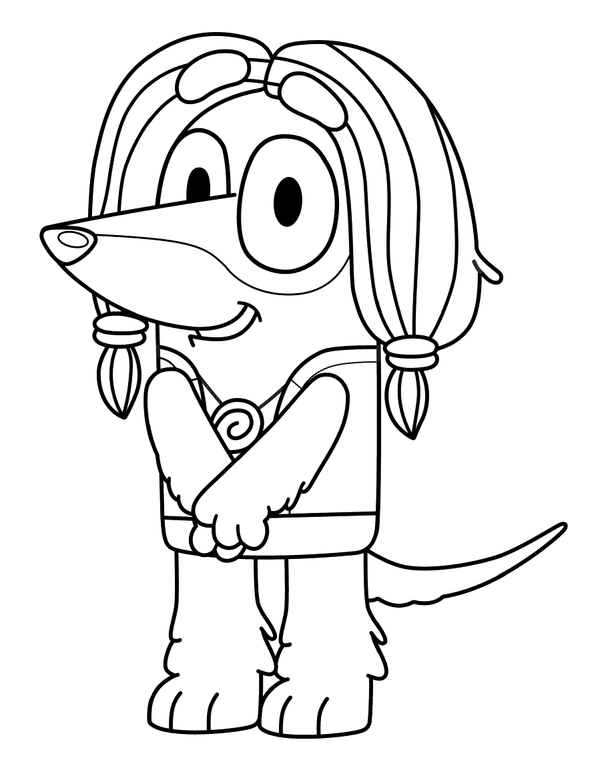 Bluey Indy Coloring Page