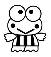 Keroppi Schwarz Weißes Hemd