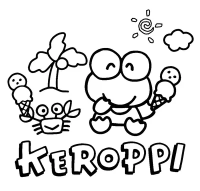 Keroppi Comiendo Helado