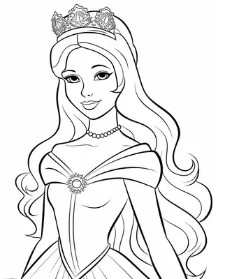 Beautiful Princess Wearing a Crown