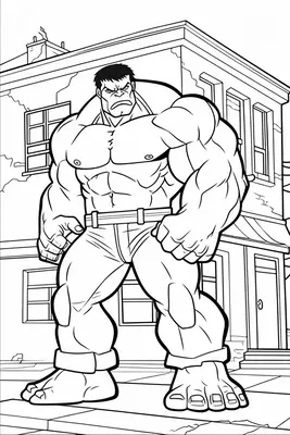 Hulk Parado Frente a un Edificio