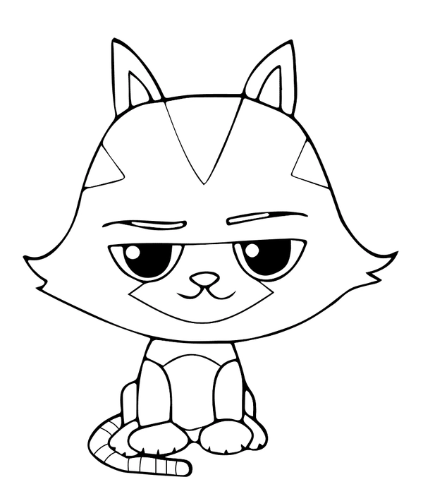 Gabby's Dollhouse Catrat Coloring Page
