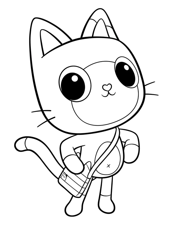 Gabby's Dollhouse Pandy Paws Coloring Page