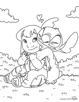 Stitch Hugging Lilo