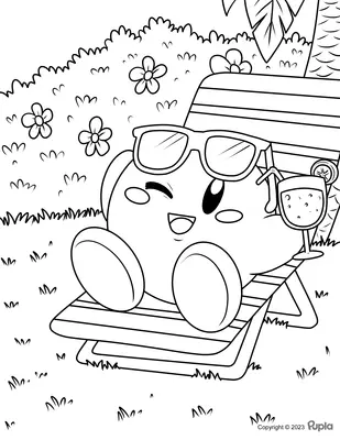 Kirby Relaxing in the Sun